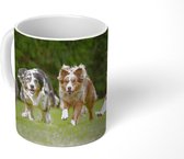 Mok rennende honden op een rij - 350 ML - Beker