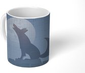 Mok - Wolf - Steen - Roofdieren - 350 ML - Beker