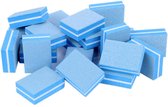 Isabelle Nails Mini Polijstblok Cube 100/180 Buffer Blauw 50 stuks