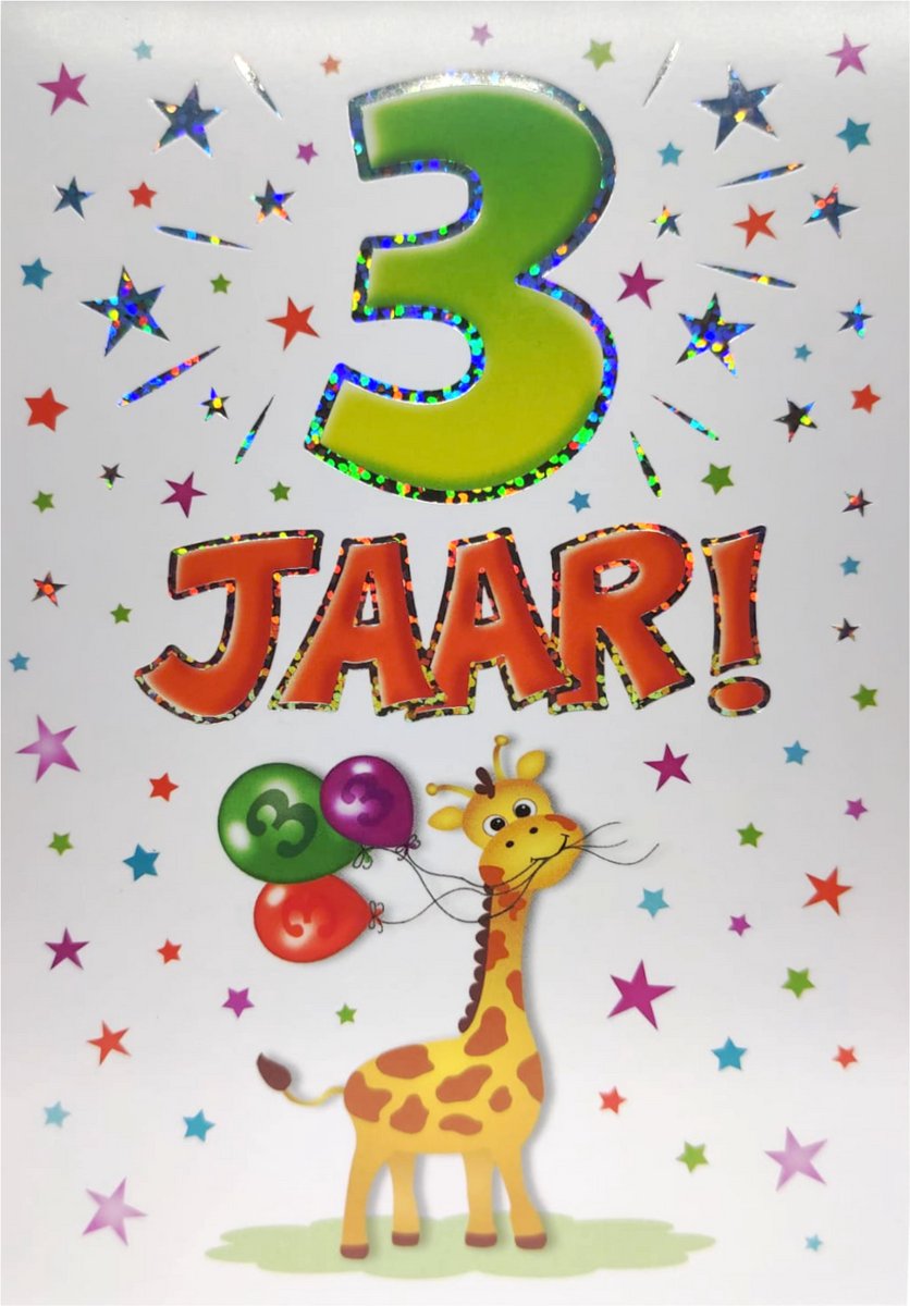 Verjaardagskaart - That Funny Age - 3 jaar - Met Envelop - Per stuk