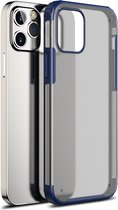 Mobiq Clear Hybrid Case iPhone 12 Pro Max | Clear back iPhone hoesje met Frosted Clear Achterkant en TPU | Apple iPhone 12 Pro Max 6.7 inch case | Backcover hoes