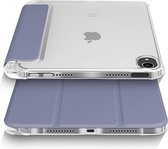 Mobiq - Clear Back Folio Case geschikt voor iPad Mini 6 (2021) - paars