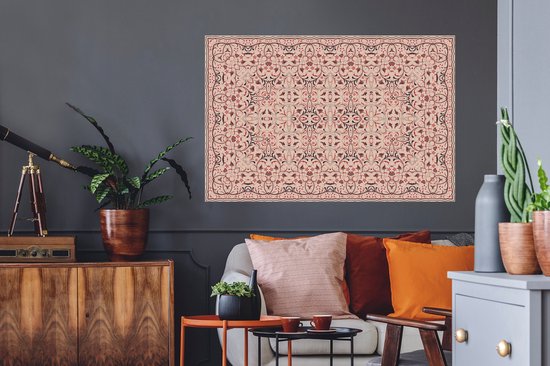 Stickers muraux - Film autocollant - Tapis persan - Tapis - Motifs - Rose - 120x80 cm - Film adhésif - Stickers muraux Chambre d'enfant - Papier peint autocollant