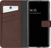 Samsung Galaxy S21 FE Hoesje met Pasjeshouder - Selencia Echt Lederen Booktype - Bruin