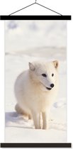 Porte-affiche avec affiche - Affiche scolaire - Renard - Neige - Wit - 90x180 cm - Lattes noires