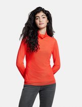 TAIFUN Dames Mesh shirt met transparante mouwen Chili-42