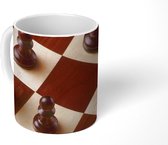 Mok - Koffiemok - Het schaakbord gedurende een potje schaken - Mokken - 350 ML - Beker - Koffiemokken - Theemok