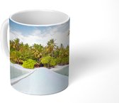 Mok - Tropisch - Strand - Blauw - 350 ML - Beker