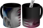 Magische Mok - Foto op Warmte Mokken - Koffiemok - Vlag van Qatar - Magic Mok - Beker - 350 ML - Theemok