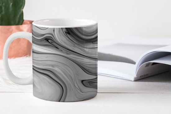 Mug - Marbre - Motifs - Grijs - 350 ML - Tasse