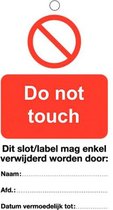 Do not touch waarschuwingslabel 50 x 100mm