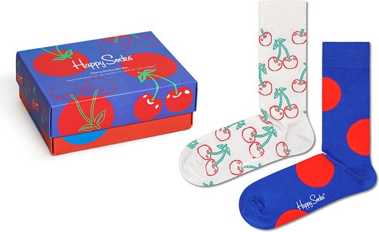 Happy Socks sokken - Cherries Socks Gift Set (2-pack) - Unisex - Maat: 41-46