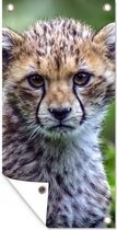 Tuinposter Portret van een cheeta - 30x60 cm - Tuindoek - Buitenposter