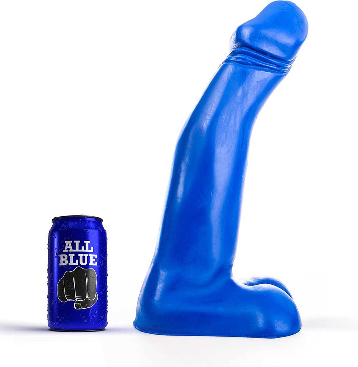 All Blue Dildo 34 x 5,5 cm - blauw