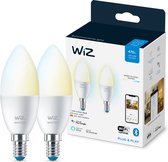 WiZ 8719514551336Z, Ampoule intelligente, Wi-Fi/Bluetooth, Blanc, LED, E14, Blanc chaud