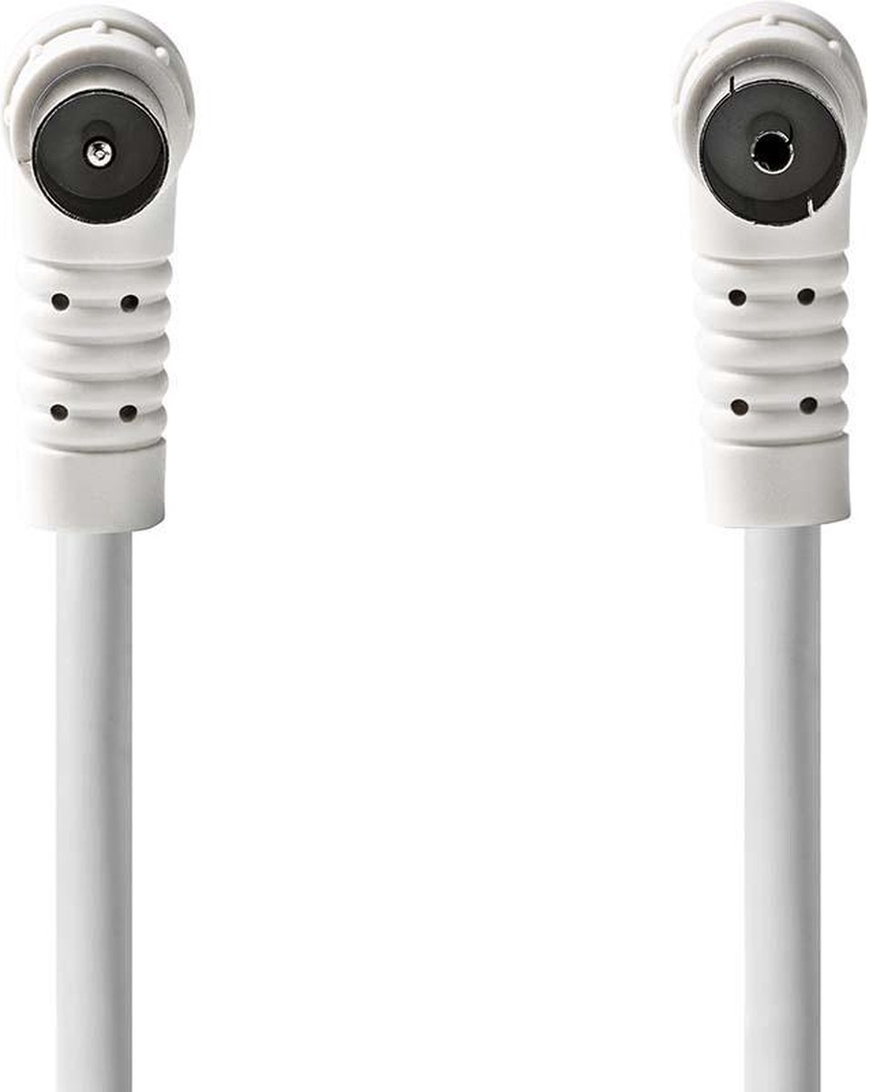 Coaxkabel 120 dB | IEC (Coax) Male Haaks - IEC (Coax) Female Haaks | 20 m | Wit