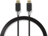 USB-Kabel | USB 3.2 Gen 1 | USB-C™ Male | USB-C™ Male | 5 Gbps | Verguld | 1.00 m | Rond | PVC | Antraciet | Polybag