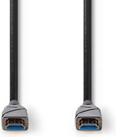Nedis Actieve Optische High Speed HDMI-Kabel met Ethernet - HDMI Connector - HDMI Connector - 4K@60Hz - 18 Gbps - 150.0 m - Rond - PVC - Zwart - Gift Box