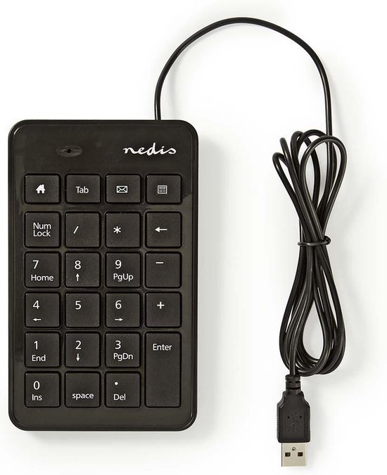 Gewaad evenaar Verdampen Nedis Bedraad Toetsenbord - USB - Kantoor - Enkelhandig - Nummeriek -  Numeriek toetsenbord | bol.com