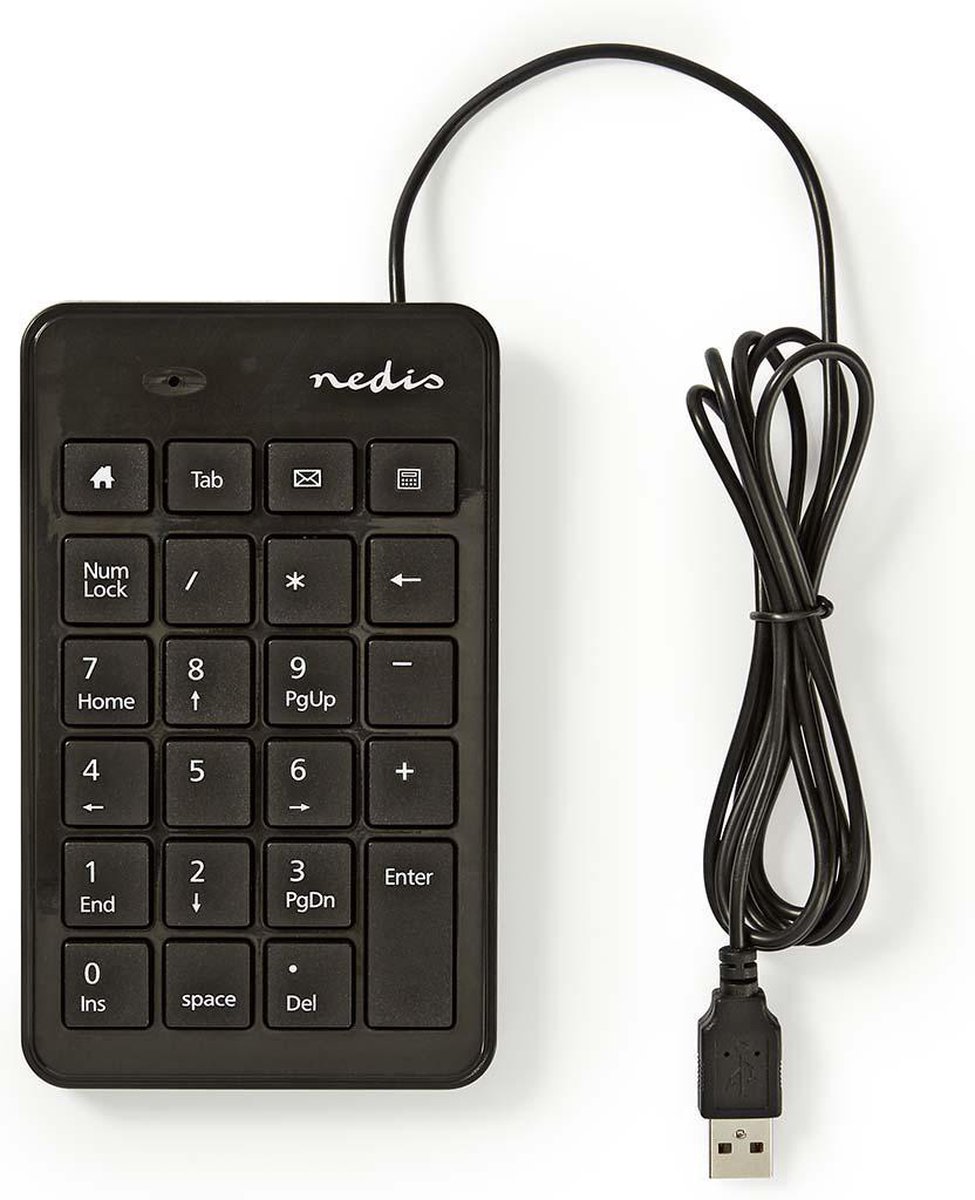 Nedis Bedraad Toetsenbord | USB | Kantoor | Enkelhandig | Nummeriek | Numeriek toetsenbord