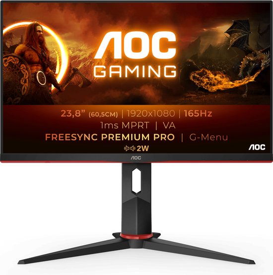 AOC 24G2SAE - Full HD VA 165Hz Gaming Monitor - 24 Inch