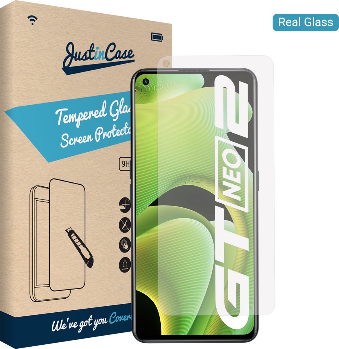 Just in Case screenprotector geschikt voor Realme GT Neo2 - Screenprotector Gehard Glas