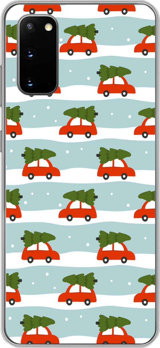 Telefoonhoesje Geschikt voor Samsung Galaxy S20 hoesje - Kerst - Kerstboom - Patronen - Siliconen Telefoonhoesje Telefoonhoesje