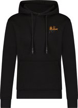 Malelions Men Split Hoodie- Black/Orange - L