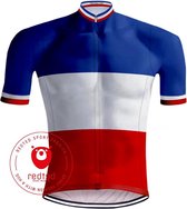 Retro Wielershirt Franse Kampioenstrui Tricolore - REDTED (L)