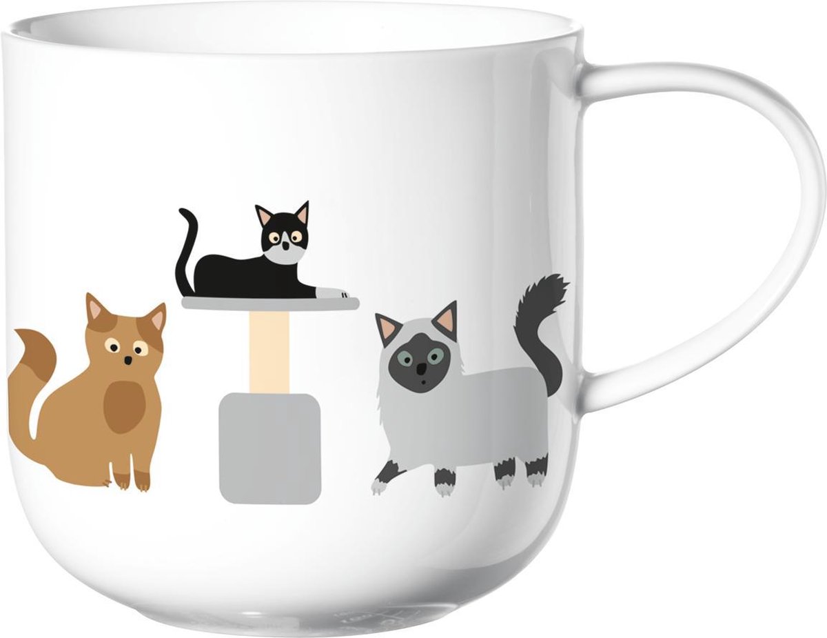 ASA Coppa Katten en Honden Kop Katten Porselein Wit