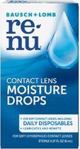 Bausch En Lomb ReNu Contact Lens Moisture Drops - voor Daglenzen - Zachte Lenzen - Droge Lenzen - Hydraterende Lenzen Vloeistof - Oogdruppels voor Lenzen
