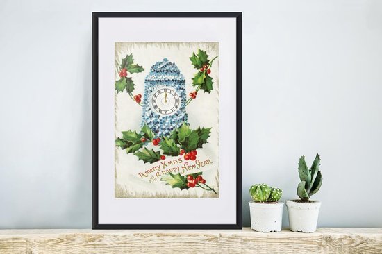 Cadre photo avec affiche - Klok - Art - Noël - 40x60 cm - Cadre pour affiche - Décorations de Noël - Décoration de Noël pour l'intérieur - Noël