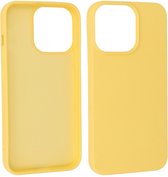 Hoesje Geschikt voor de iPhone 13 Pro Max - Fashion Color Backcover Telefoonhoesje - Geel