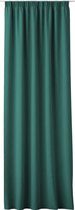 JEMIDI Kant-en-klaar blikdicht gordijn - Gordijn met plooiband 140 x 250 cm - Passend voor op gordijnen rail - Flesgroen