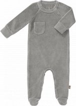 Fresk pyjama velours met voet Paloma grey