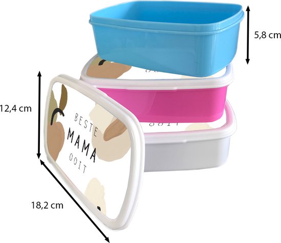 Lunch box Blauw - Lunch box - Boîte à pain - Proverbes - Best mom ever - Citations - Maman - 18x12x6 cm - Enfants - Garçon