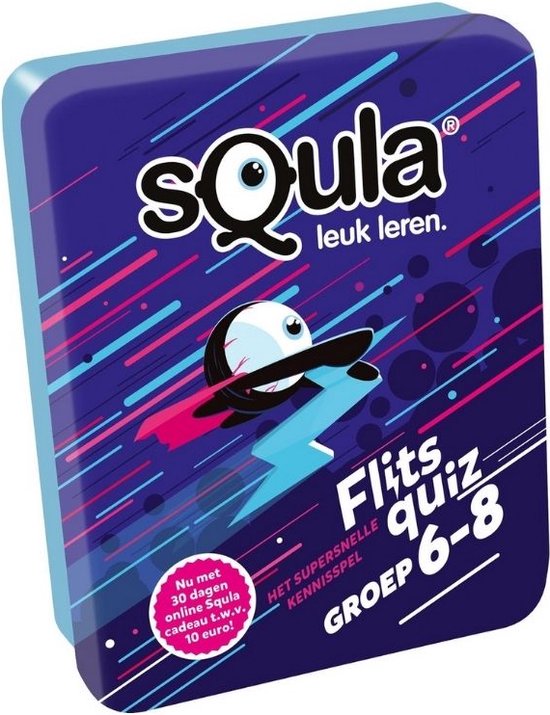 Thumbnail van een extra afbeelding van het spel Spellenbundel - Squla - 2 Stuks - 7 tot 12 jaar - Familiebordspel & Flitsquiz 6 7 8 - Kaartspel