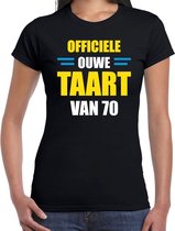 Ouwe taart 70 jaar verjaardag cadeau t-shirt zwart - dames - 70e verjaardag kado shirt / outfit L