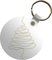 Sleutelhanger - Winter - Kerst - Boom - Kralen - Plastic - Rond - Uitdeelcadeautjes - Kerst - Cadeau - Kerstcadeau voor mannen en voor vrouwen