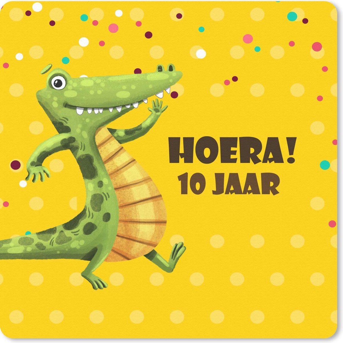 Muismat 20x20 cm - Mousepad Jubileum - Krokodil - Kinderen - Muismatten