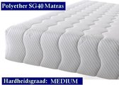 Aloe Vera - Caravan -  Eenpersoons Logeermatras -Polyetherschuim SG40 - 25 CM - Gemiddeld ligcomfort - 90x180/25