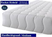 Aloe Vera - Eenpersoons Matras -MICRO POCKET 500 HYBRID 7 ZONE 25 CM - Gemiddeld ligcomfort - 80x210/25