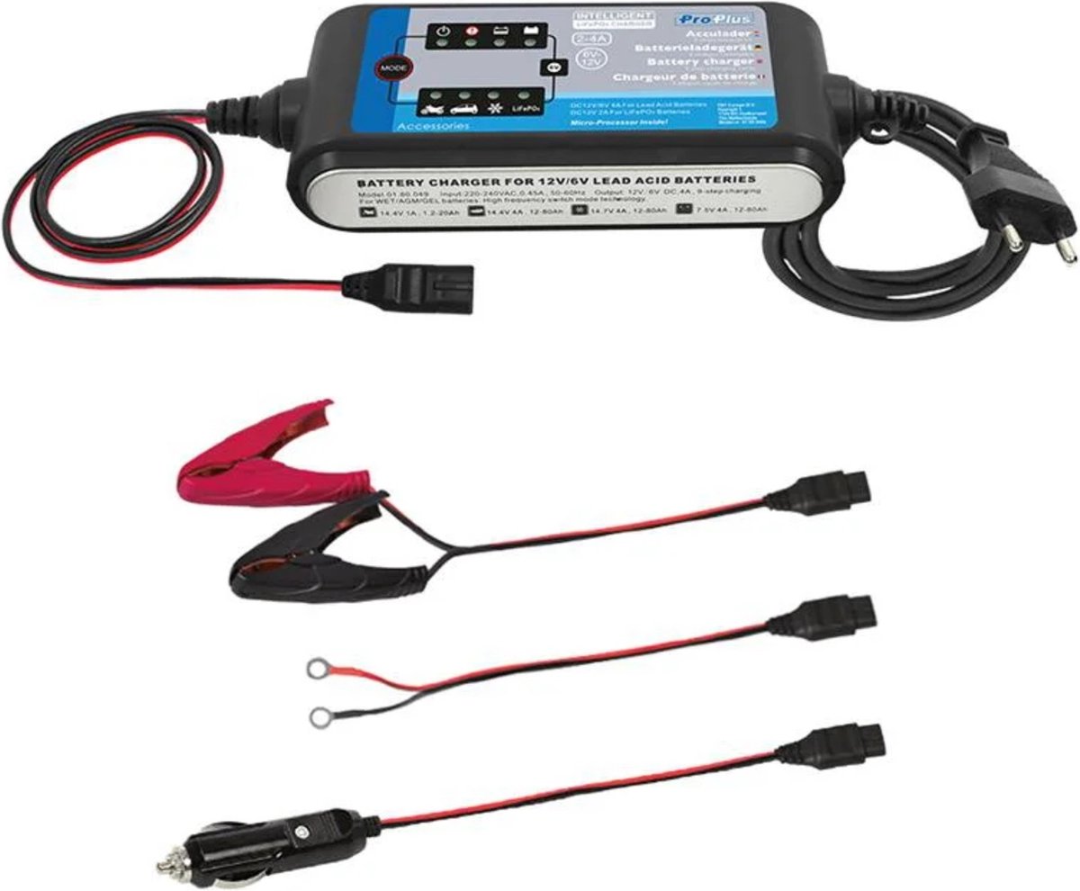 ADAC M12716 Acculader 6 En 12 Volt - Met Comfortklem Intelligente Lader