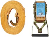 Pro Plus Spanband met Ratel - Incl. 2 haken - Oranje - 8 meter - 5 ton Capaciteit
