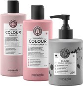 Maria Nila Luminous Colour Refresh Set Black | Colour Refresh Black 2.00 + 300 ml Luminous Colour Shampoo 350 ml + Luminous Colour Conditioner 300 ml