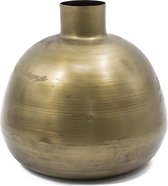 Metalen vaas goud - Kolony - gouden decoratie - 7x27x27cm