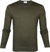Profuomo Pullover Merino Donkergroen - maat S