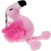 sleutelhanger flamingo roze 10 cm