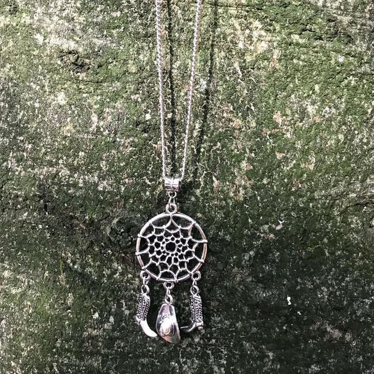 GoedeDoelen.Shop | Ketting Dreamcatcher | Country en Western Ketting | Country Line Dances Sieraad | Line Dance Ketting | Statement Ketting | Wellness-House