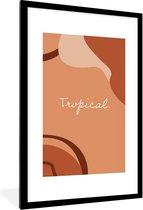 Fotolijst incl. Poster - Zomer - Quote - Tropical - 60x90 cm - Posterlijst